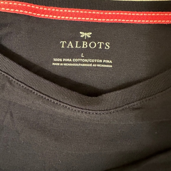 NWT Talbots navy blue Crewneck 3/4 sleeve tee - Picture 4 of 4